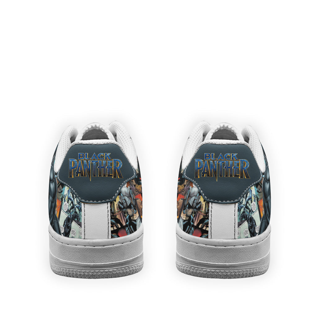 Black Panther Air Sneakers Custom Superhero Comic Shoes- Cuztomshoes