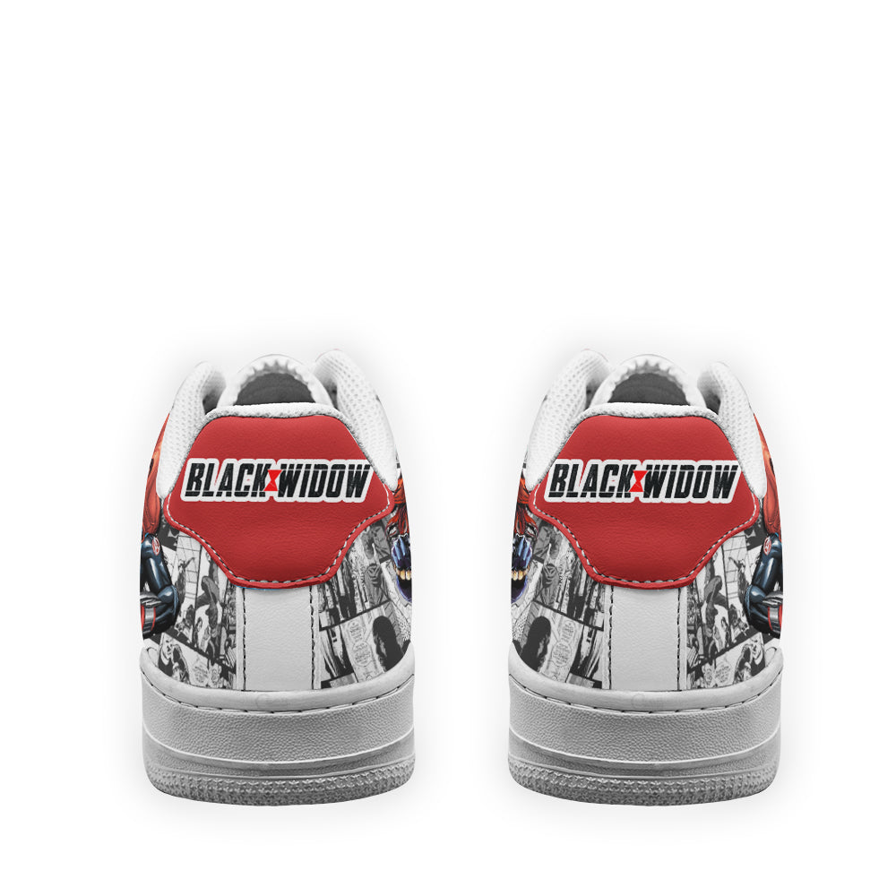 Black Widow Air Sneakers Custom Comic Shoes- Cuztomshoes