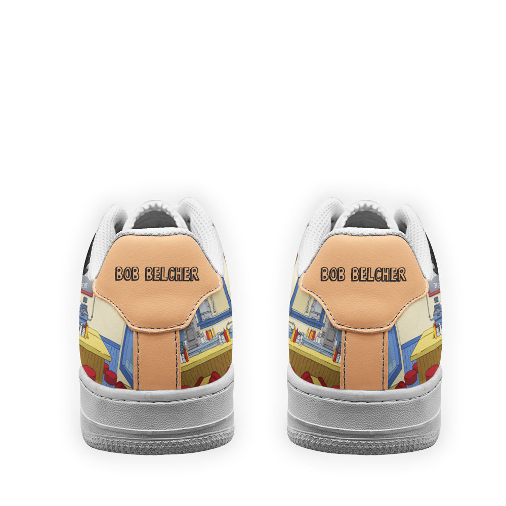 Bob Belcher Bob's Burger Custom Air Sneakers QD12- Cuztomshoes