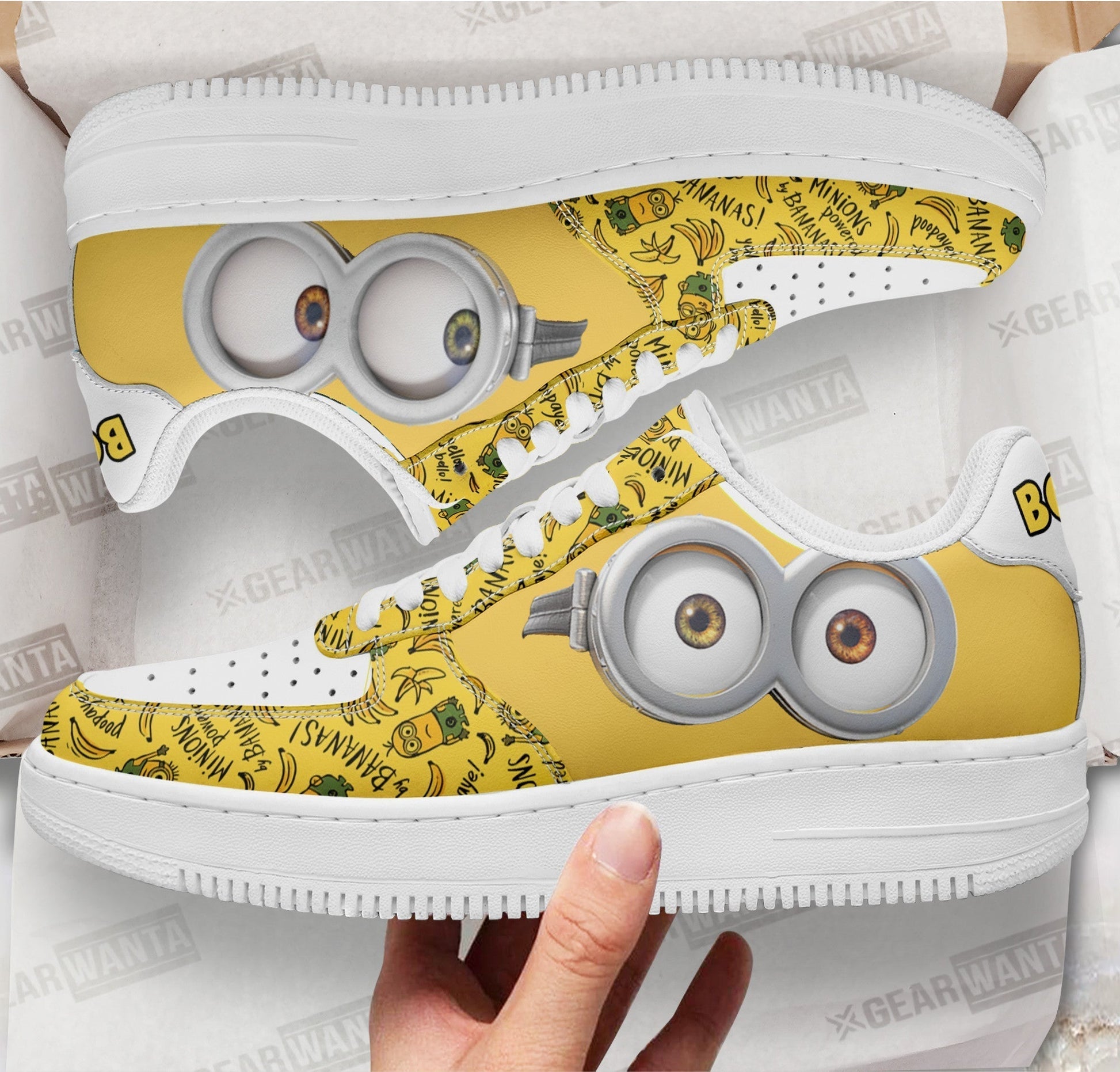 Bob Minion Air Sneakers Custom Shoes- Cuztomshoes