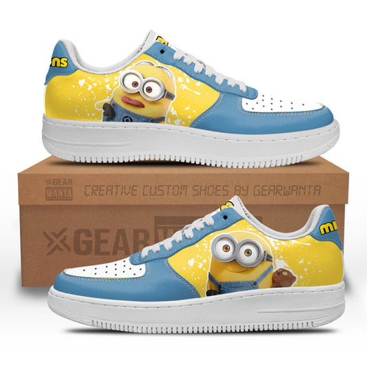 Bob Minion Custom Air Sneakers QD06- Cuztomshoes