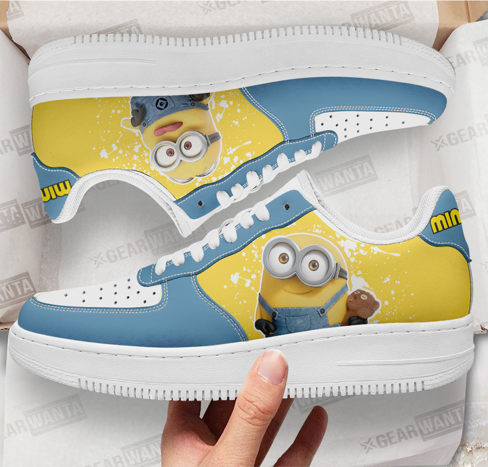 Bob Minion Custom Air Sneakers QD06- Cuztomshoes