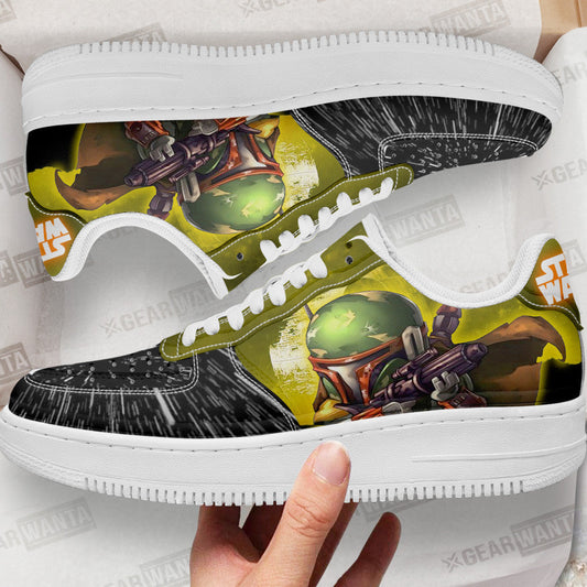 Boba Fett Air Sneakers Custom Star Wars Shoes- Cuztomshoes