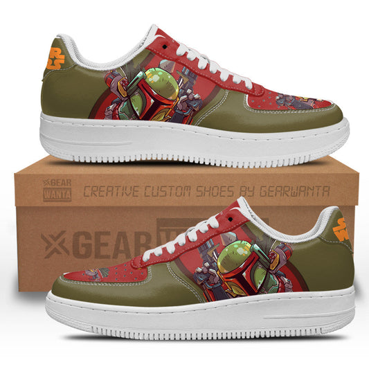 Boba Fett Star Wars Custom Air Sneakers LT11- Cuztomshoes