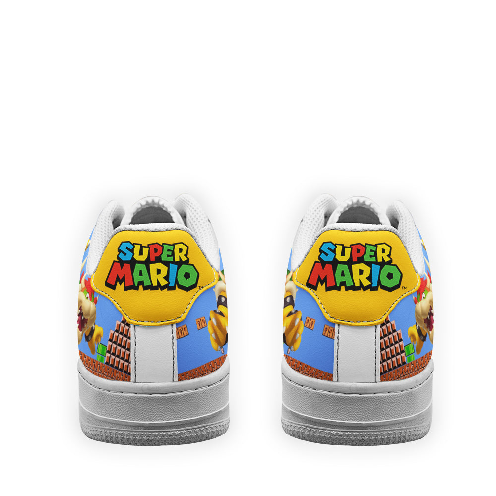 Bowser Super Mario Air Sneakers Custom For Gamer Shoes- Cuztomshoes