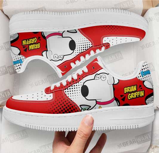 Brian Griffin Family Guy Air Sneakers Custom Cartoon Shoes- Cuztomshoes