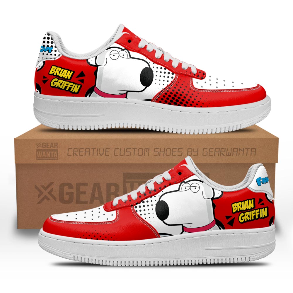 Brian Griffin Family Guy Air Sneakers Custom Cartoon Shoes- Cuztomshoes