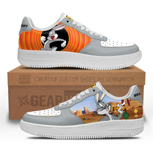 Bugs Bunny Looney Tunes Custom Air Sneakers QD14- Cuztomshoes