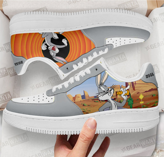 Bugs Bunny Looney Tunes Custom Air Sneakers QD14- Cuztomshoes