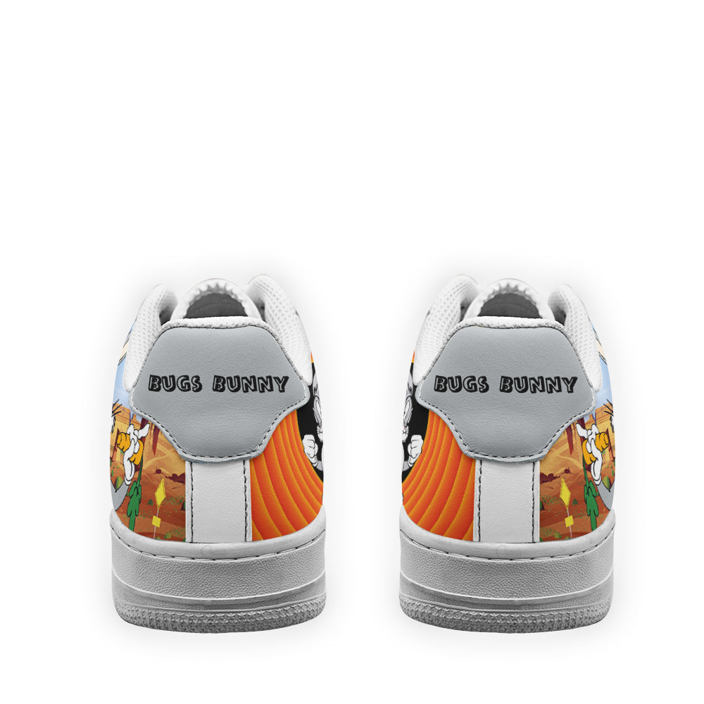 Bugs Bunny Looney Tunes Custom Air Sneakers QD14- Cuztomshoes