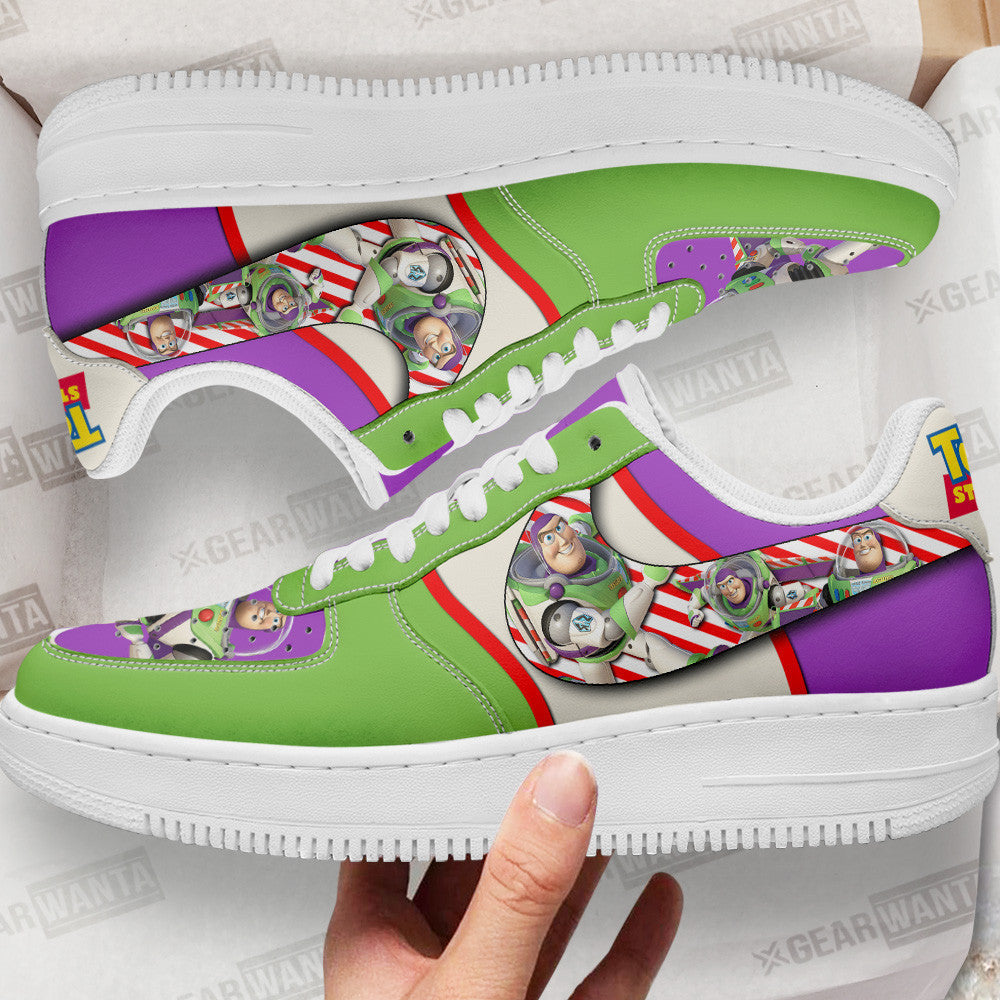 Buzz Lightyear Toy Story Air Sneakers Custom Cartoon Shoes- Cuztomshoes