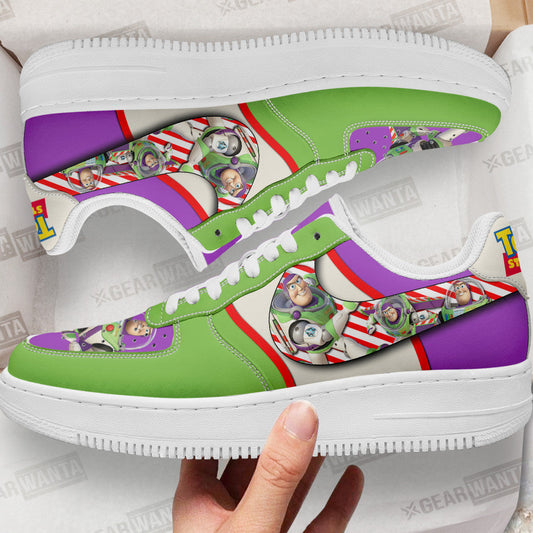 Buzz Lightyear Toy Story Air Sneakers Custom Cartoon Shoes- Cuztomshoes