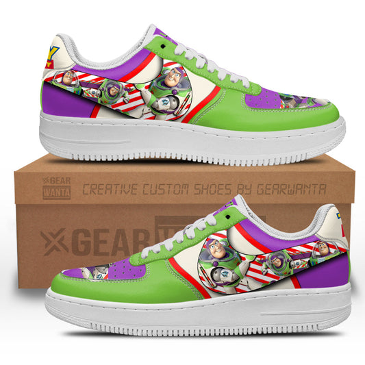 Buzz Lightyear Toy Story Air Sneakers Custom Cartoon Shoes- Cuztomshoes