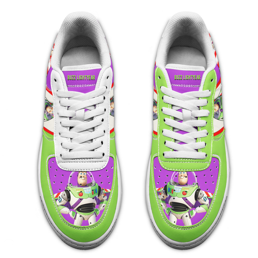 Buzz Lightyear Toy Story Air Sneakers Custom Cartoon Shoes- Cuztomshoes