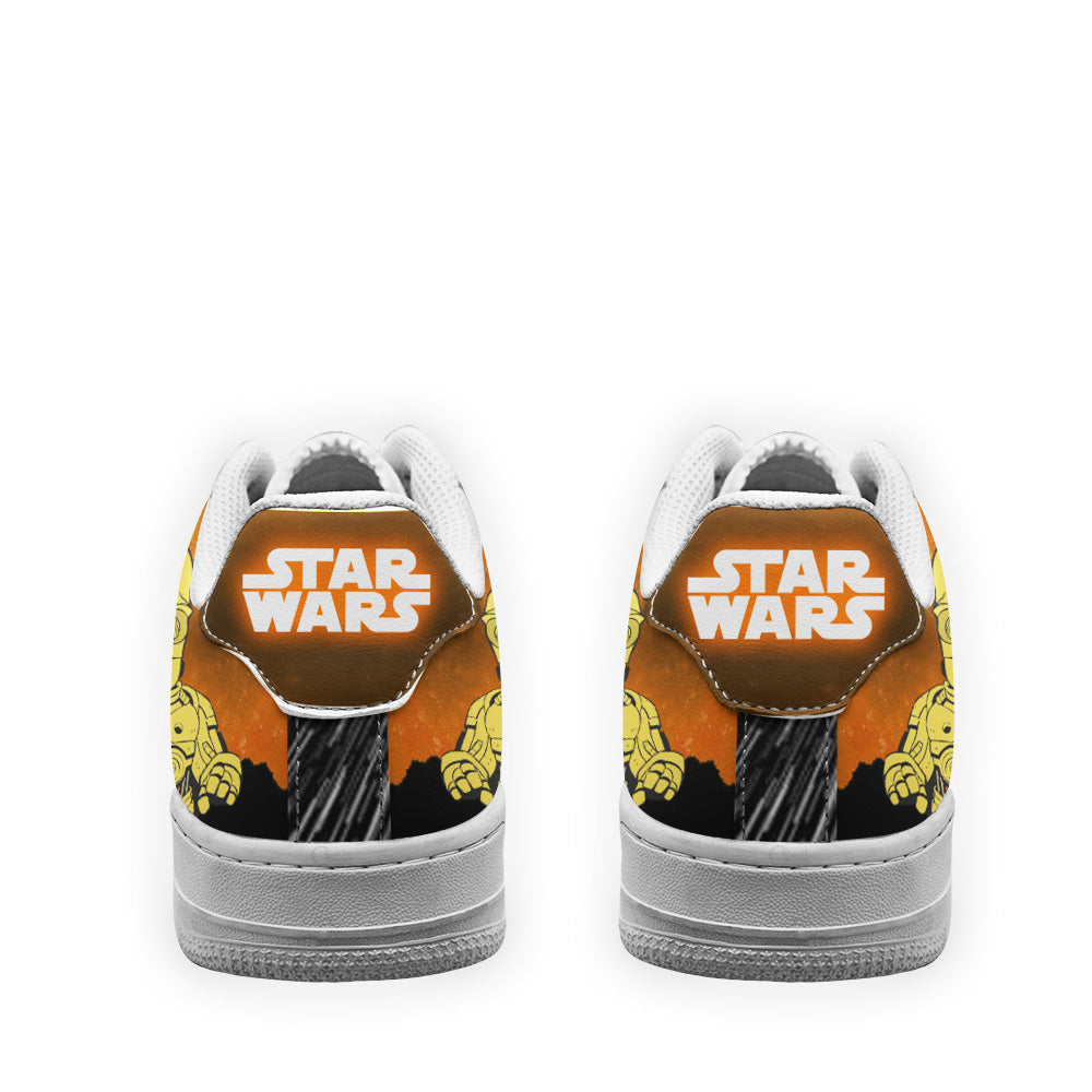 C-3PO Air Sneakers Custom Star Wars Shoes- Cuztomshoes