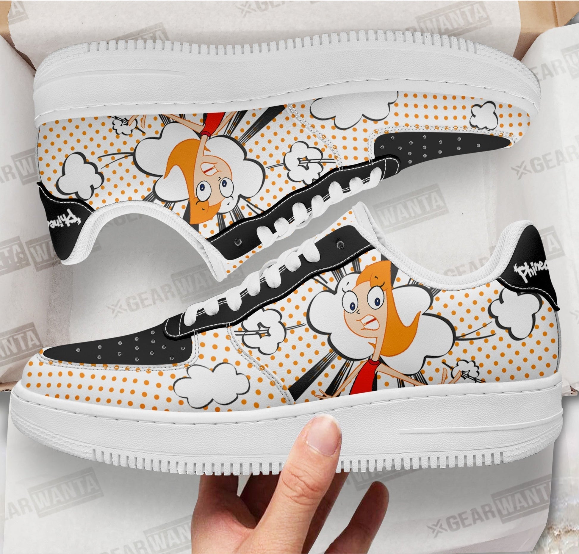 Candace Flynn Air Sneakers Custom Phineas and Ferb Shoes- Cuztomshoes