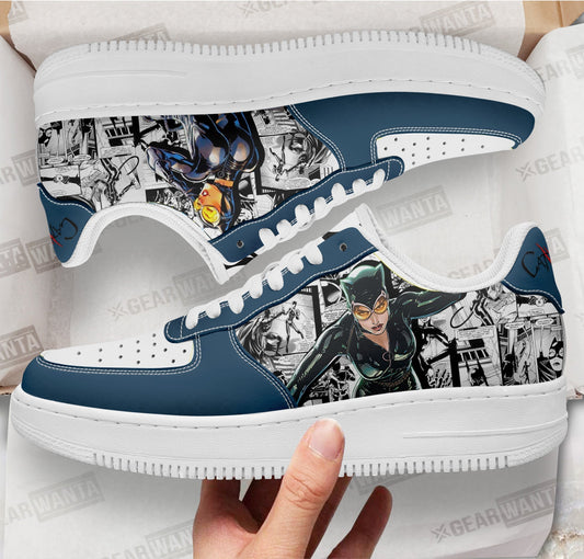 Catwoman Air Sneakers Custom Comic Shoes- Cuztomshoes