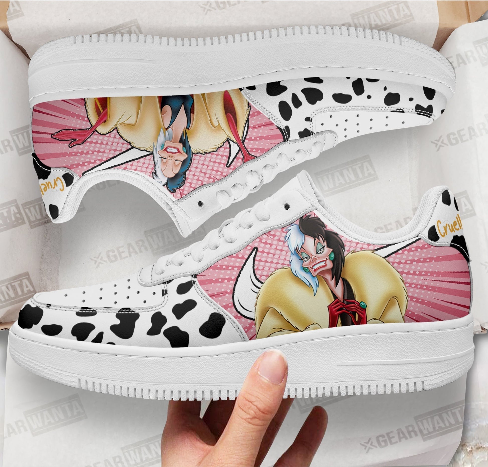 Cruella de Vil Air Sneakers Custom Shoes- Cuztomshoes