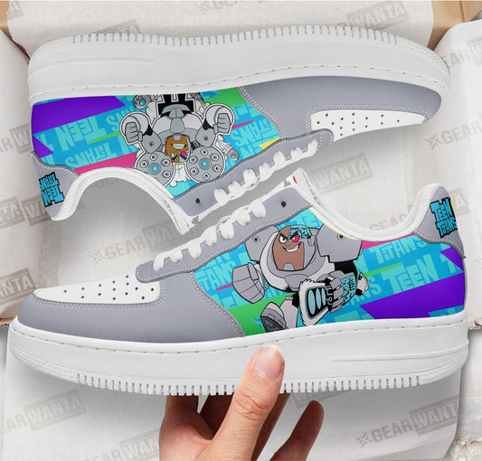 Cycborg Air Sneakers Custom Teen Titan Go Cartoon Shoes- Cuztomshoes