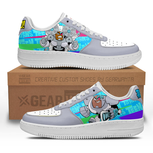 Cycborg Air Sneakers Custom Teen Titan Go Cartoon Shoes- Cuztomshoes