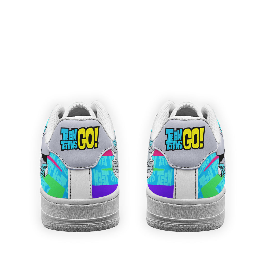 Cycborg Air Sneakers Custom Teen Titan Go Cartoon Shoes- Cuztomshoes