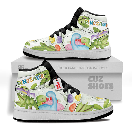 Dinosaur Kids Sneakers Brachiosaurus Custom Shoes TT10071- cuztomshoes.com