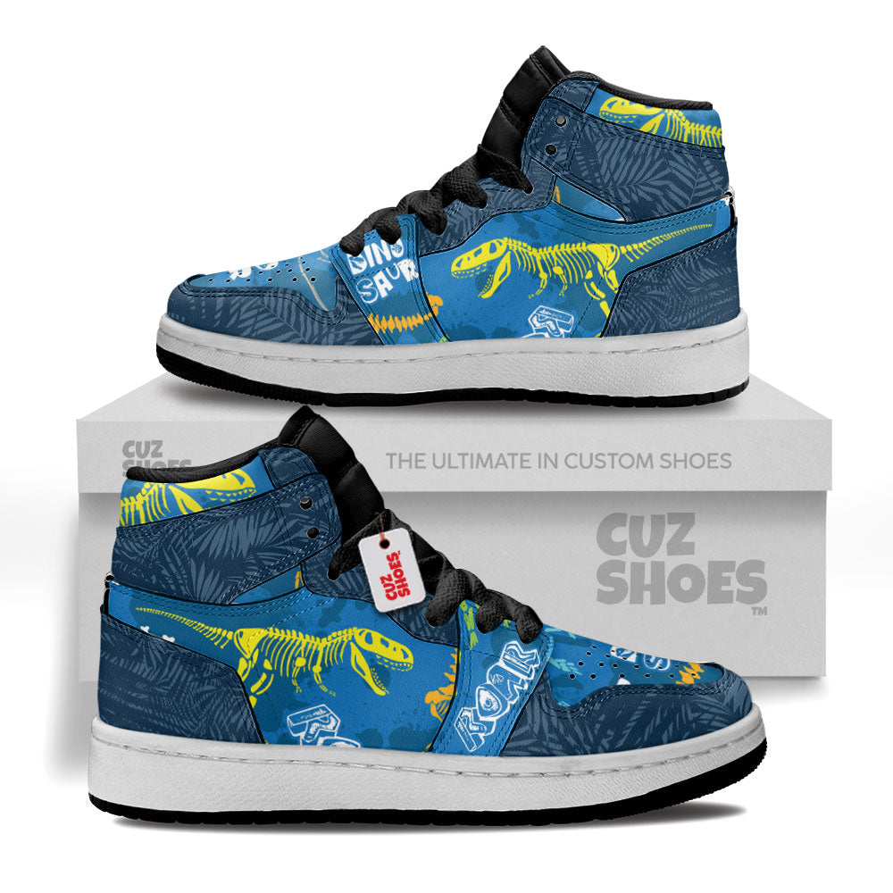 Dinosaur Fossils Kids Sneakers Custom Shoes TT10071- cuztomshoes.com