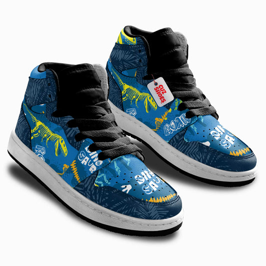 Dinosaur Fossils Kids Sneakers Custom Shoes TT10071- cuztomshoes.com