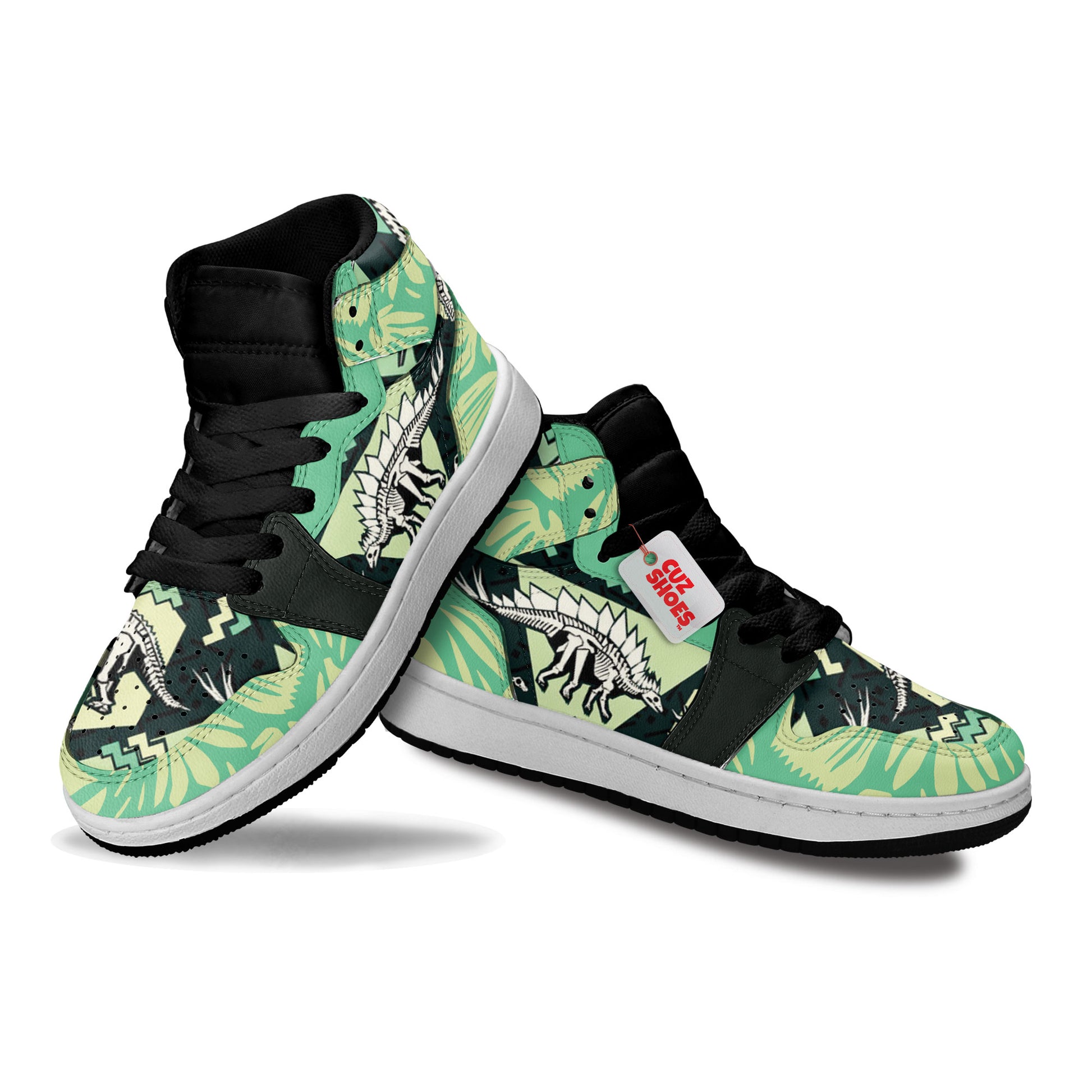 Dinosaur Fossils Kids Sneakers Custom Shoes TT10077- cuztomshoes.com