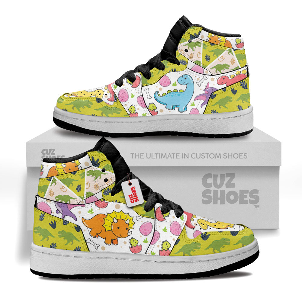 Dinosaur Cute Kids Sneakers Custom Shoes TT10074- cuztomshoes.com