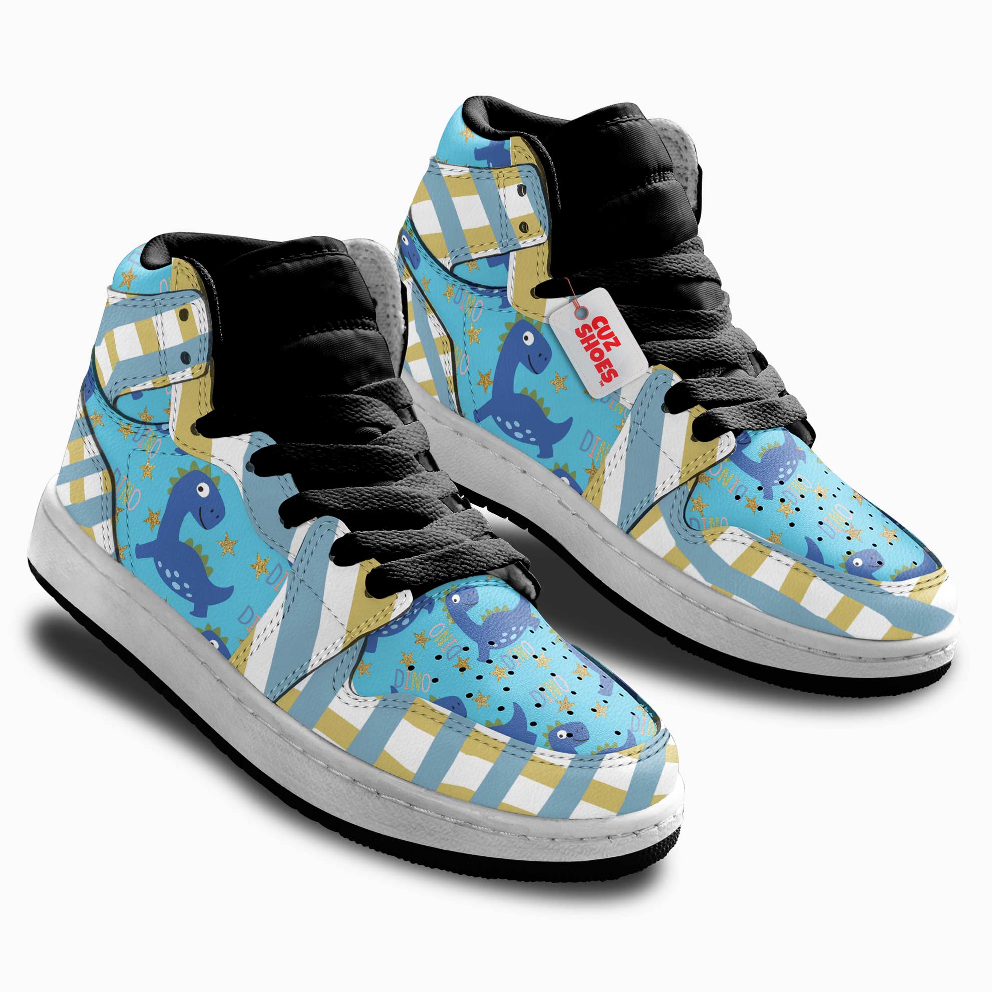 Dinosaur Cute Kids Sneakers Custom Shoes TT10072- cuztomshoes.com