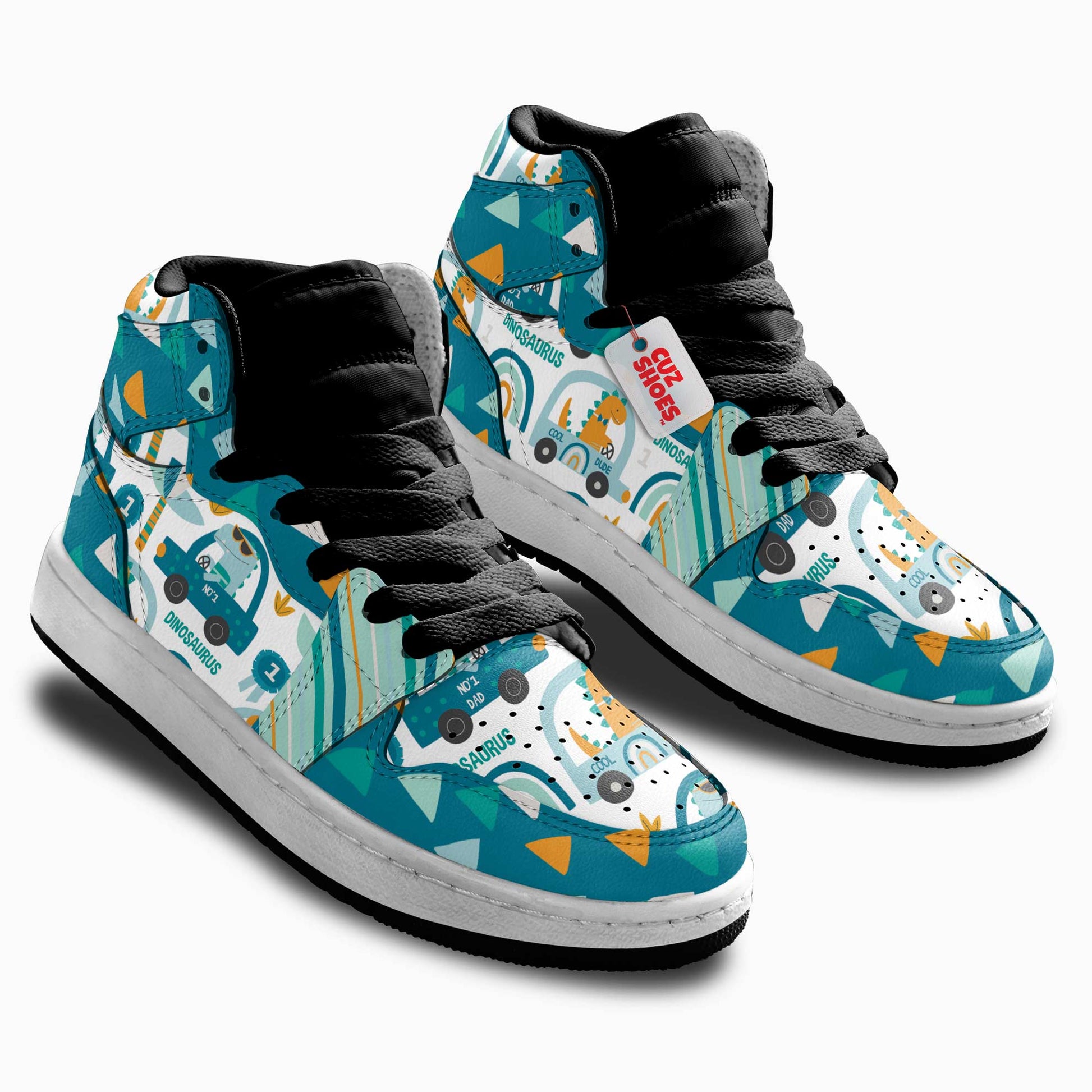 Dinosaur Cute Kids Sneakers Custom Shoes TT10073- cuztomshoes.com