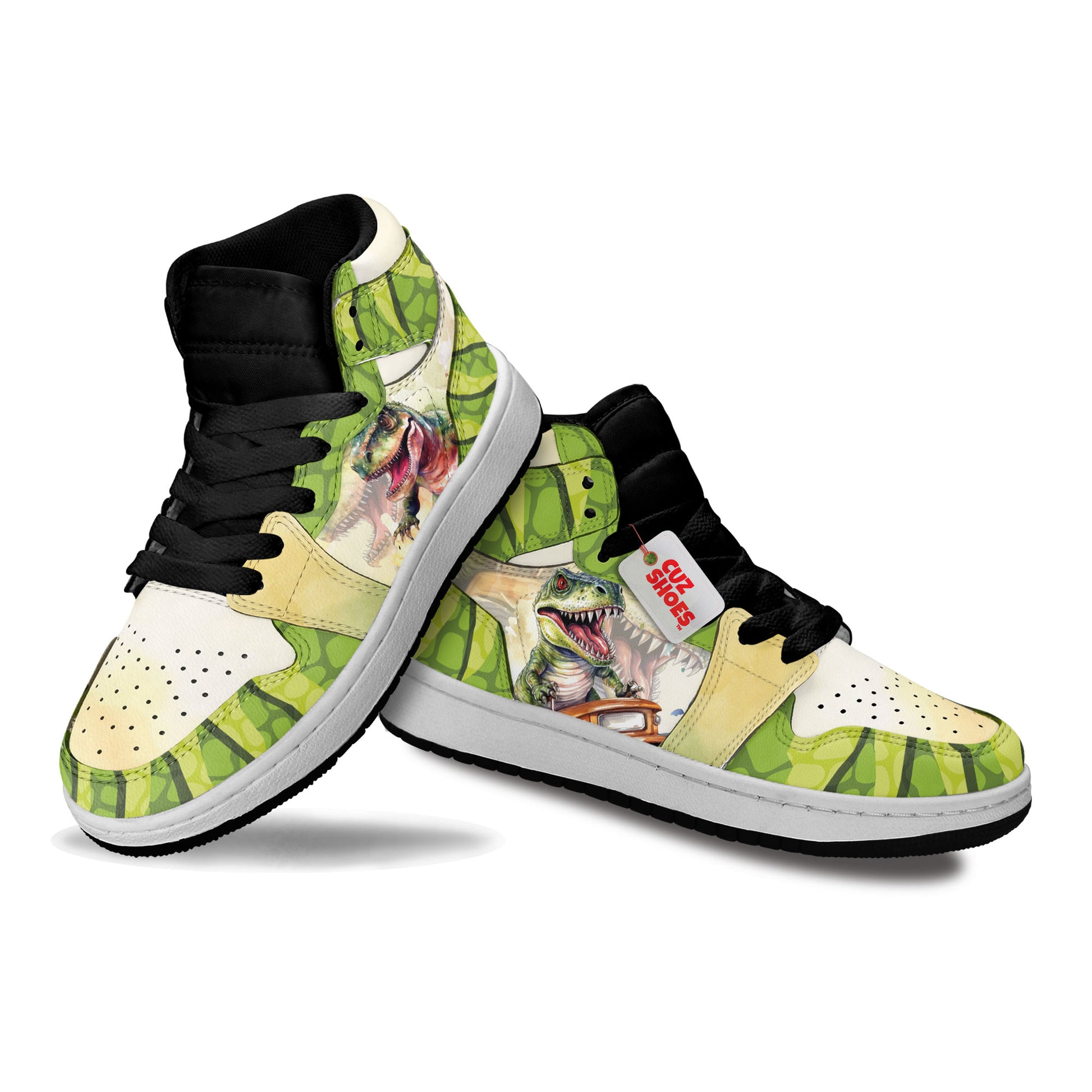 T-rex Kids Sneakers Dinosaur Custom Shoes TT10071- cuztomshoes.com