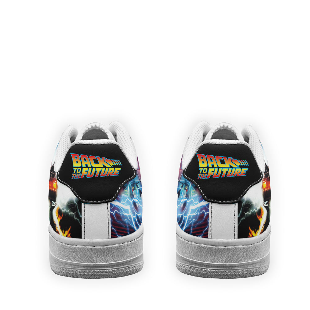 DMC-12 Delorean Back To The Future Custom Air Sneakers QD11- Cuztomshoes