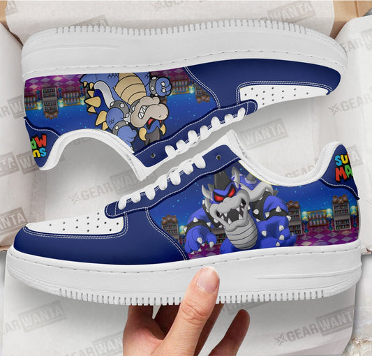 Dark Bowser Air Sneakers Custom Super Mario Shoes- Cuztomshoes