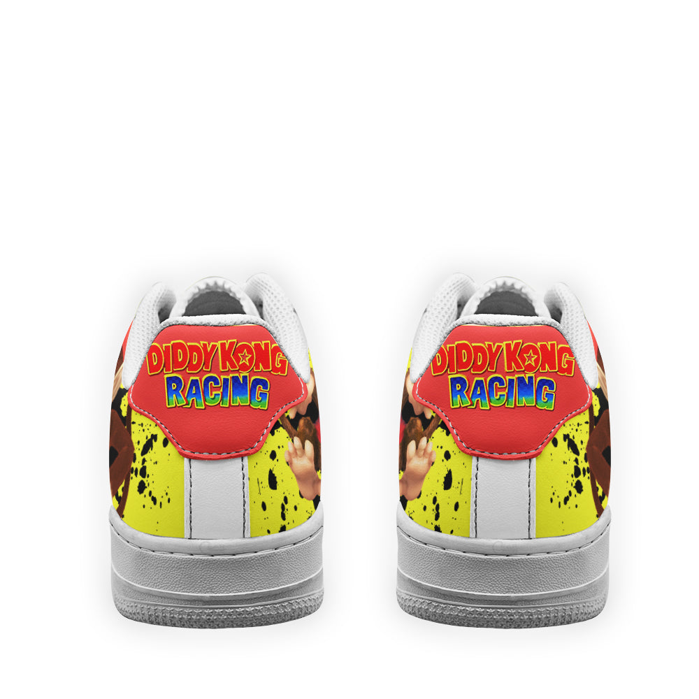 Diddy Kong Super Mario Air Sneakers Custom For Gamer Shoes- Cuztomshoes