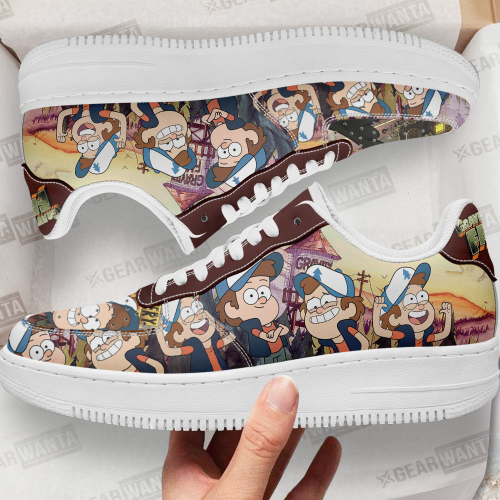 Dipper Pines Gravity Falls Air Sneakers Custom Cartoon Shoes- Cuztomshoes