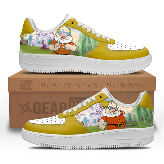 Doc Snow White and 7 Dwarfs Custom Air Sneakers QD12- Cuztomshoes