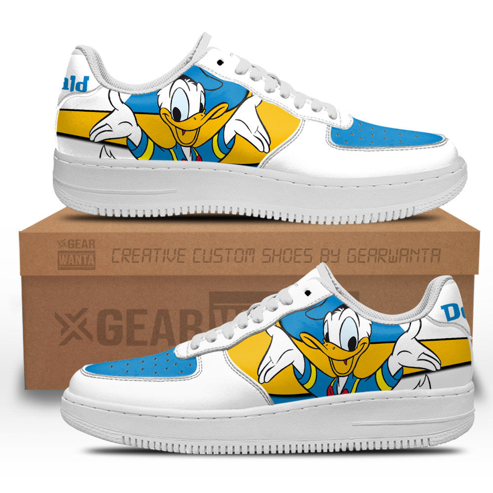 Donald Custom Cartoon Air Sneakers LT13- Cuztomshoes