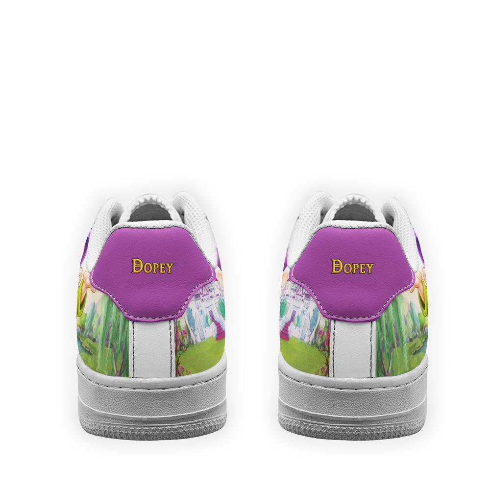 Dopey Snow White and 7 Dwarfs Custom Air Sneakers QD12- Cuztomshoes