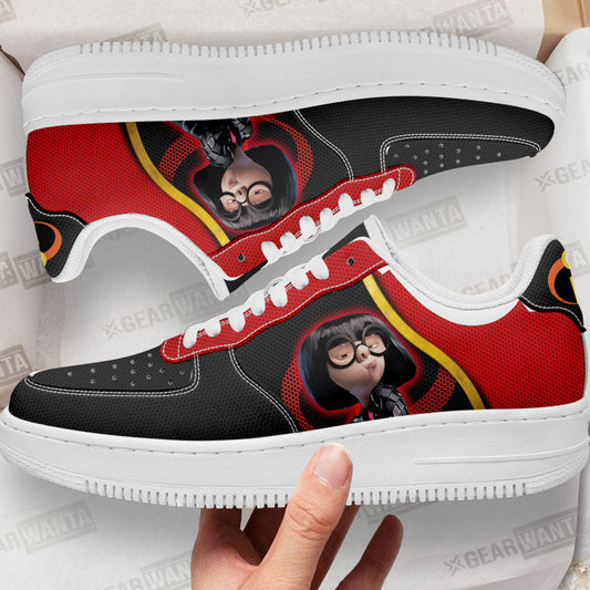 Edna Mode Air Sneakers Custom Incredible Family Cartoon Shoes- Cuztomshoes