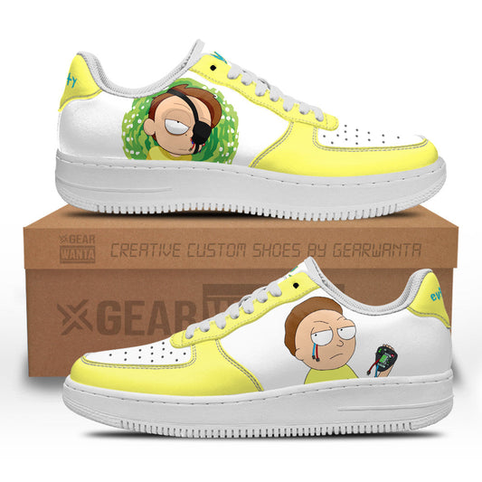 Evil Morty Rick and Morty Custom Air Sneakers QD13- Cuztomshoes