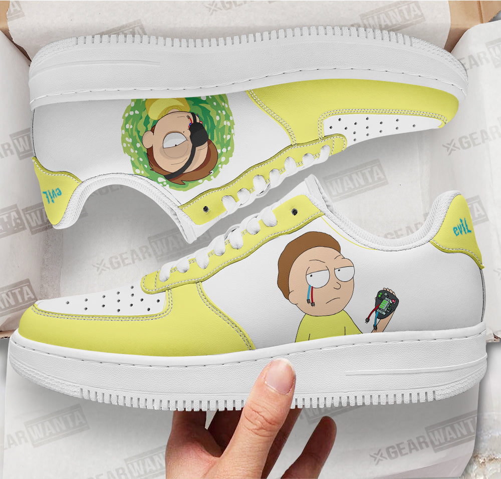 Evil Morty Rick and Morty Custom Air Sneakers QD13- Cuztomshoes