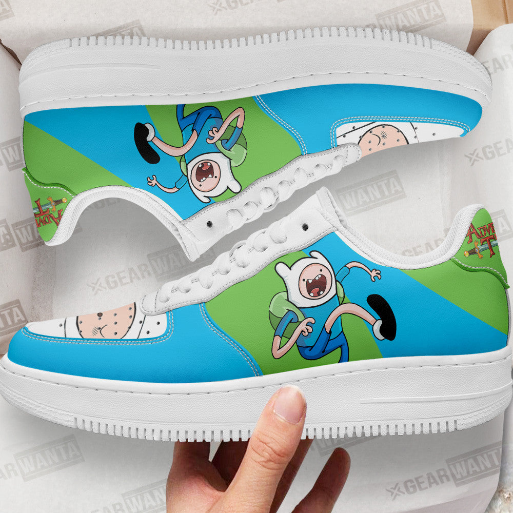 Finn The Human Air Sneakers Custom Adventure Time Shoes- Cuztomshoes