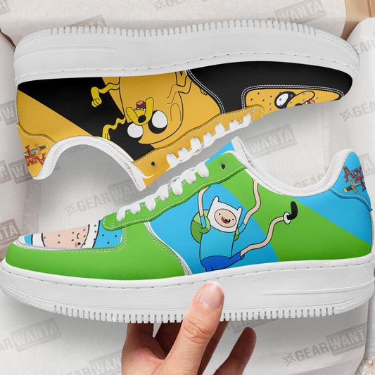 Finn and Jake Air Sneakers Custom Adventure Time Shoes- Cuztomshoes