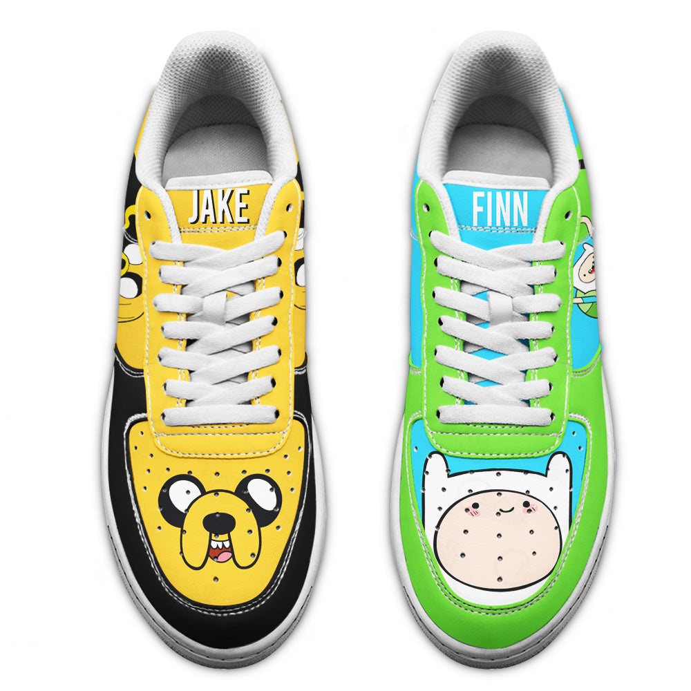 Finn and Jake Air Sneakers Custom Adventure Time Shoes- Cuztomshoes