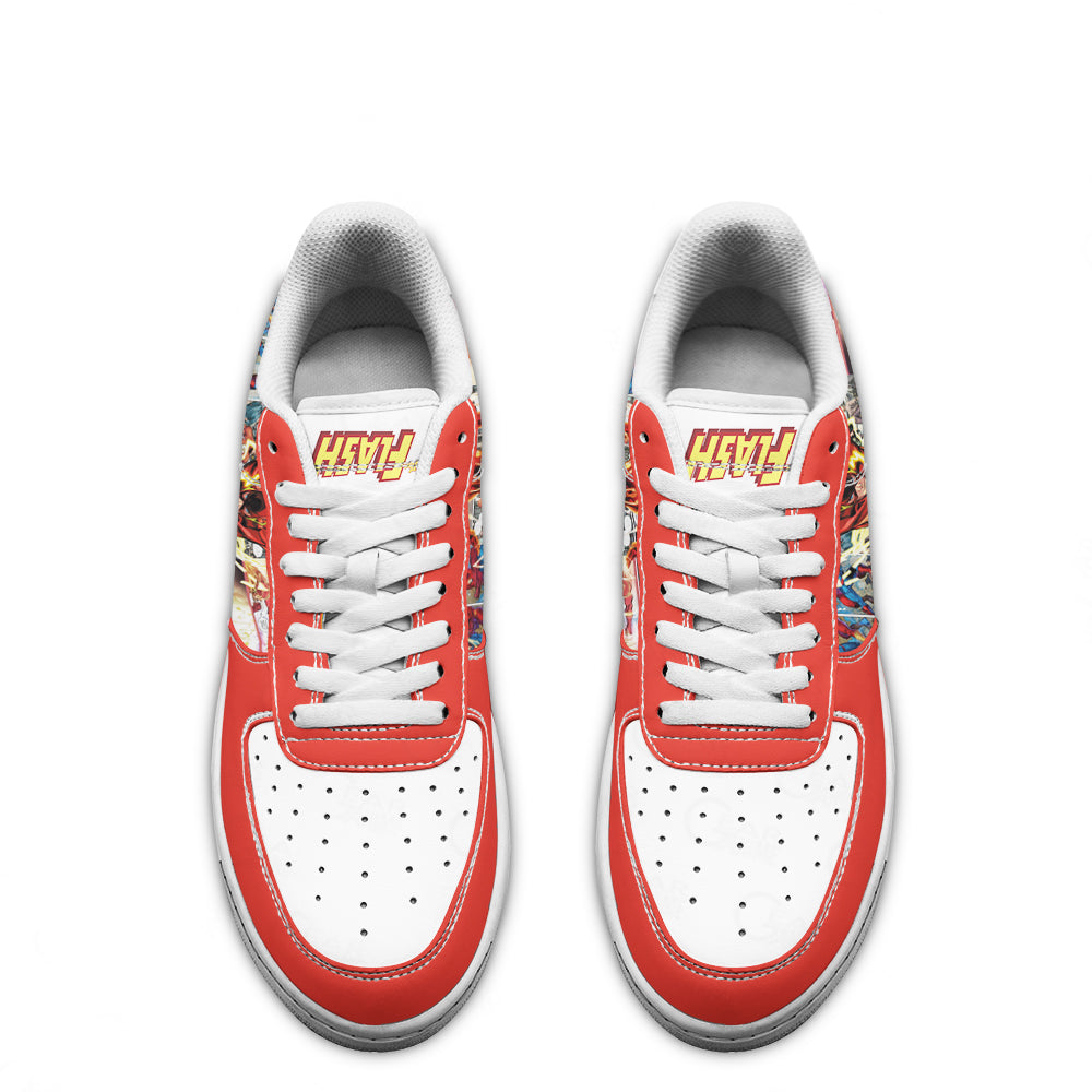 Flash Air Sneakers Custom Superhero Comic Shoes- Cuztomshoes