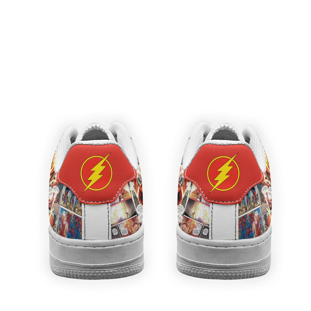 Flash Air Sneakers Custom Superhero Comic Shoes- Cuztomshoes