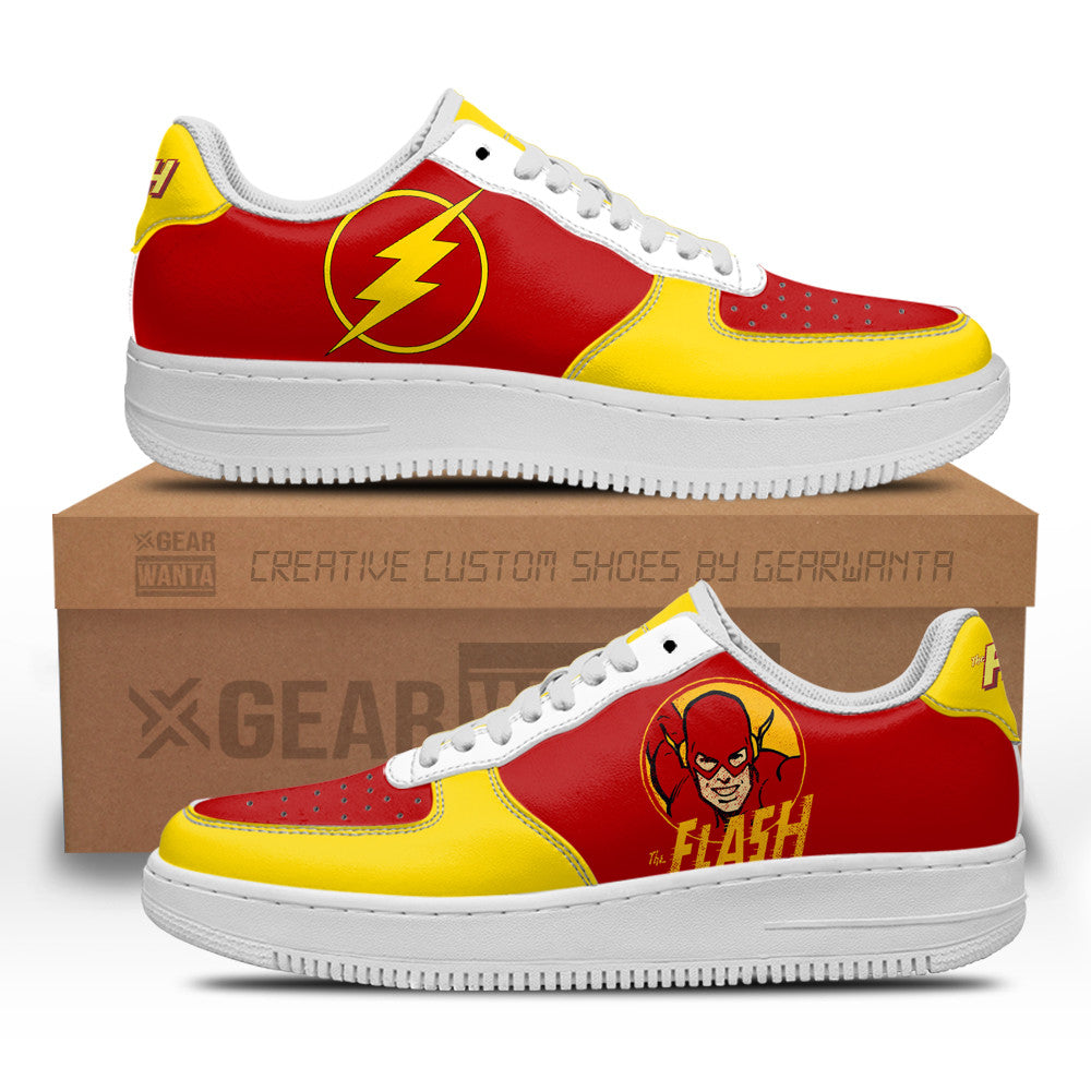 Flash Super Hero Custom Air Sneakers QD22- Cuztomshoes