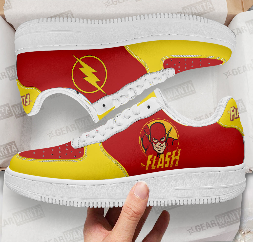 Flash Super Hero Custom Air Sneakers QD22- Cuztomshoes